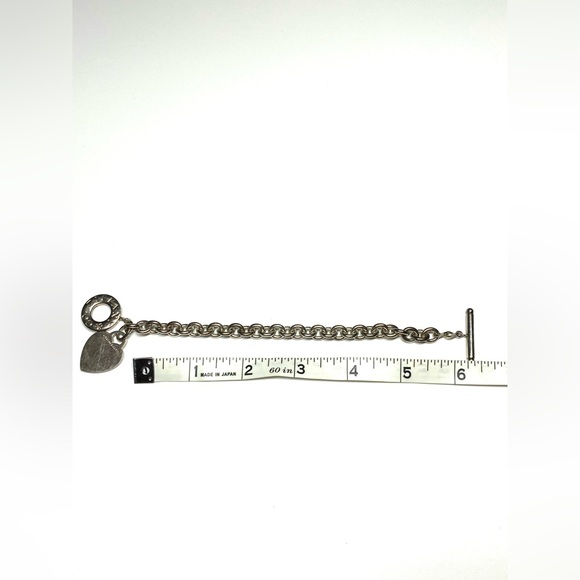 Vintage Authentic Tiffany & Co Heart Toggle Bracelet 6” .Sterling Sliver925 - Picture 5 of 5